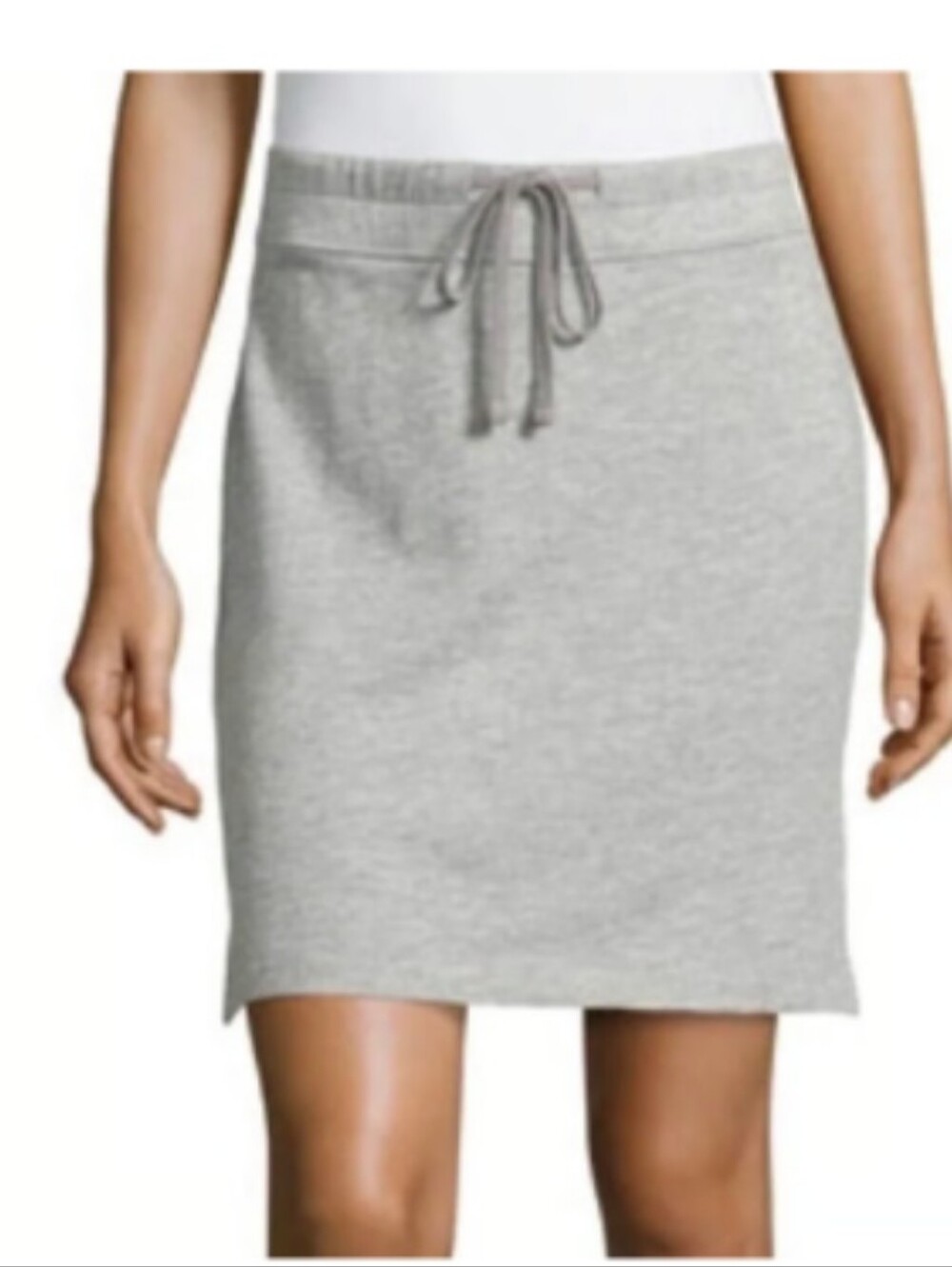 James Perse Standard French Terry Mini Skirt Heathered Oatmeal